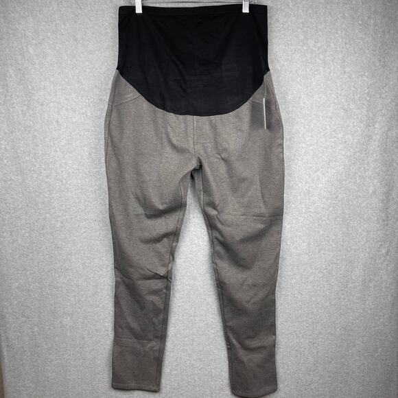 G3008 Time & Tru Maternity Legging Gray Comfort Belly BanSize XL - Picture 1 of 6